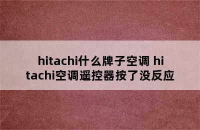 hitachi什么牌子空调 hitachi空调遥控器按了没反应